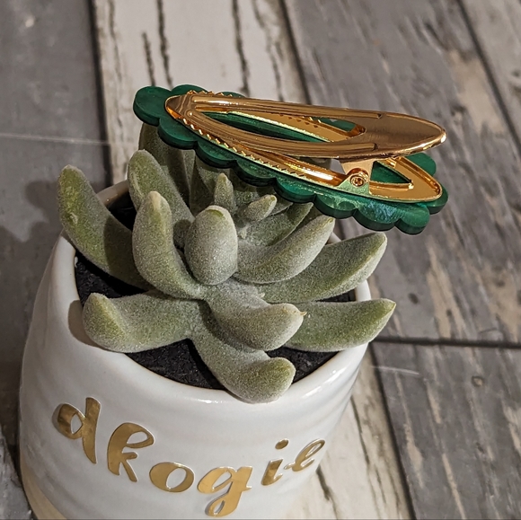 Green Acrylic Hair Barrette New! - Picture 4 of 5